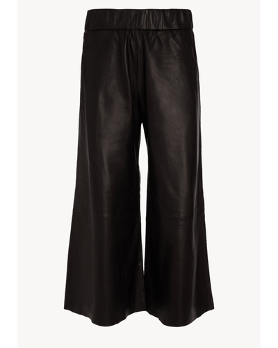 SPRWMN Clothing Medium Black Leather Culotte