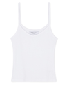 SPRWMN Clothing Small White Rib V-Neck Tank