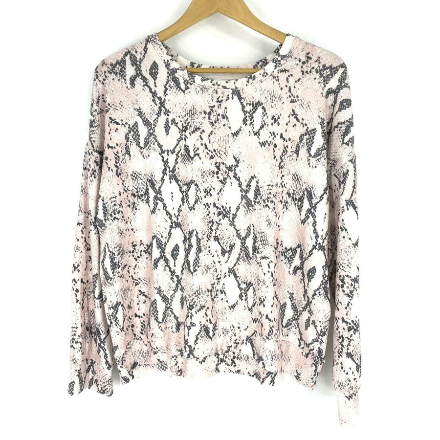 SUNDRY Clothing XS Pink & Grey Snake Print