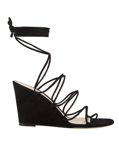 Tamara Mellon Shoes Medium | 9.5 Allegra Black Suede Wedge