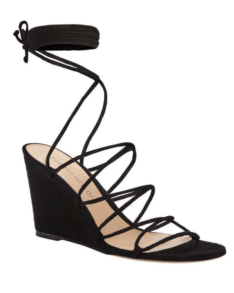 Tamara Mellon Shoes Medium | 9.5 Allegra Black Suede Wedge