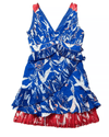 Tanya Taylor Clothing XS | US 2 Eva Pleated Parrot Tulip Ruffle Mini Dress