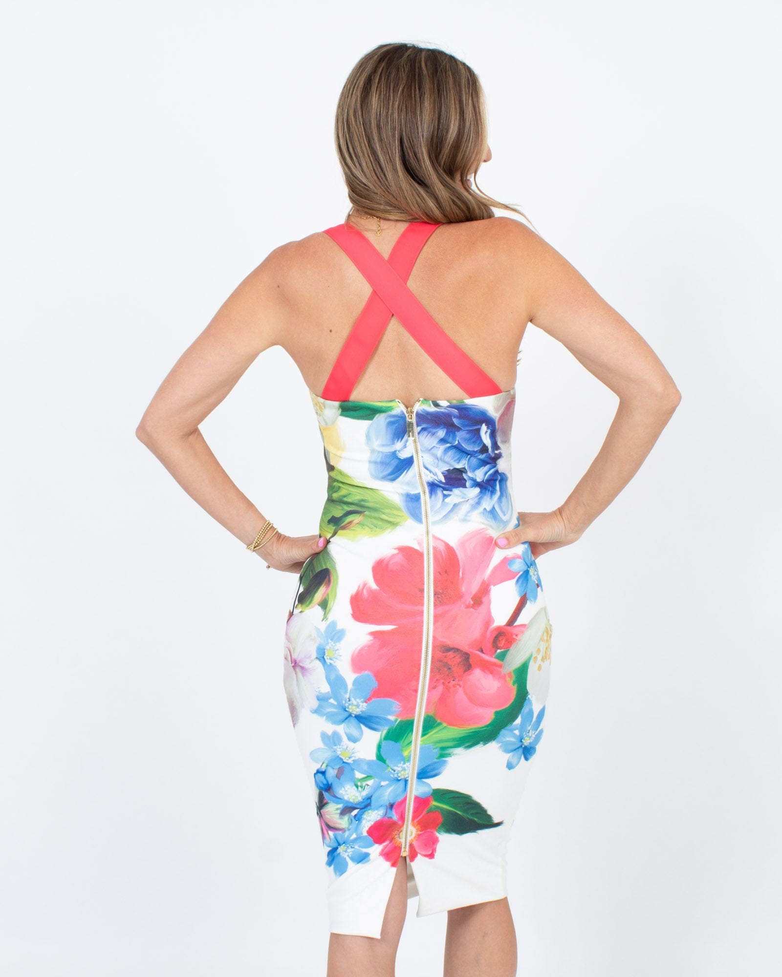 Baker floral clearance bodycon dress