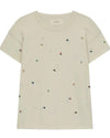 The Great Clothing Small "Boxy Crew" Tee in "Ditsy Floral Embroidered"