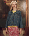 The Great Clothing Small The Great Studded Denim Jacket. in Electric Blue Wash