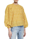 The Great Clothing Small Yellow Floral Eyelet Blouse