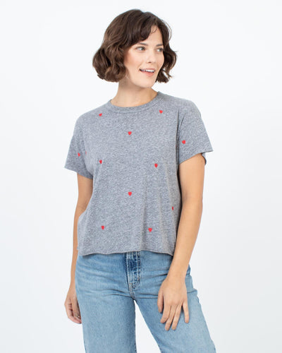 The Great Clothing XS Heart Embroidered Tee