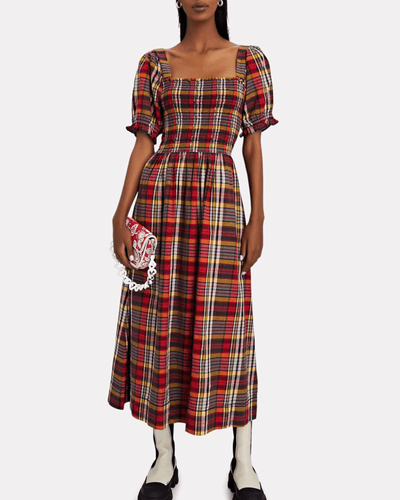 The Great Clothing XS | US 0 The Savanna Plaid Midi Dress