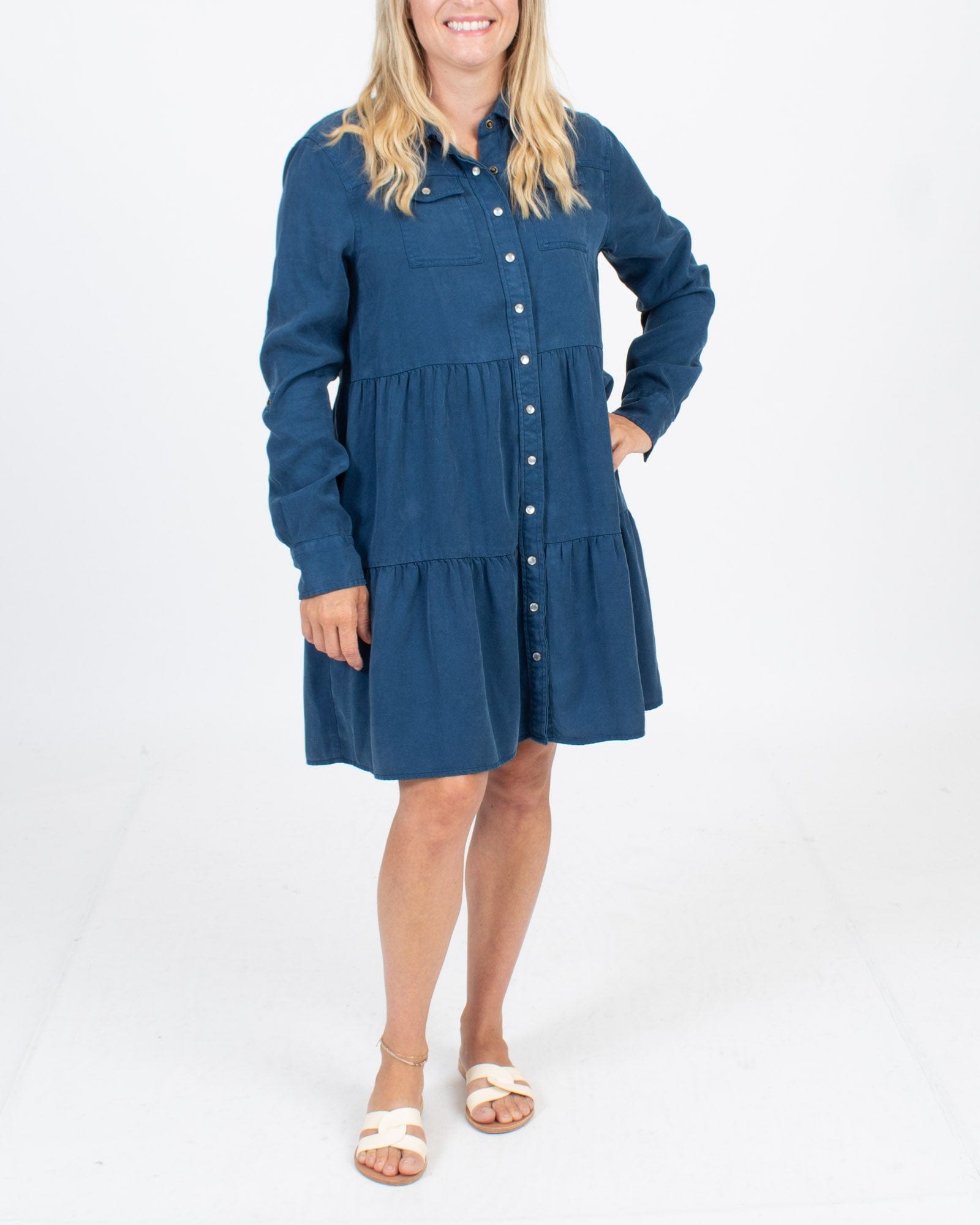 Snap Shirt Dress - The Revury