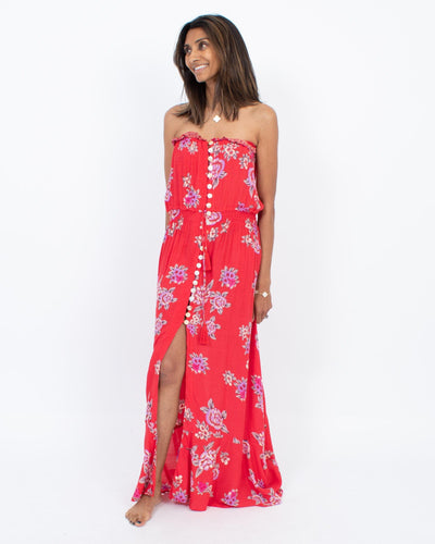 Tiare Hawaii Clothing One Size Hawaiian Print "Ryden" Maxi Dress