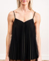 Tibi Clothing XS | US 0-2 "Edith" Pleating Cami Black Strappy Accordion Pleats