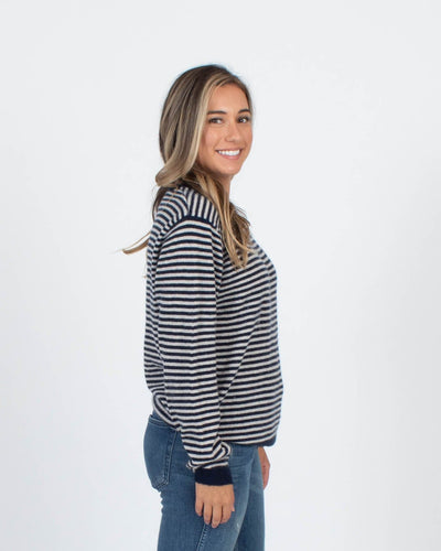 TROVATA Clothing Small "Ryann" Striped Cashmere Sweater