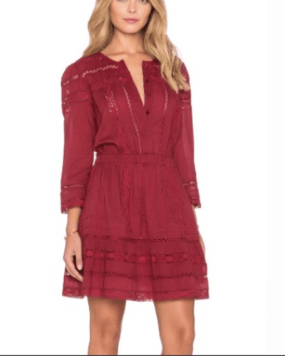 Tularosa Clothing Medium Payton Dress Burnt Sienna Lace Mini