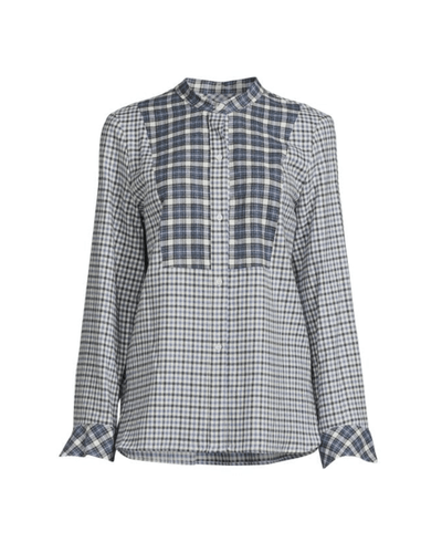 TWP Clothing XS TWP Bishop Collar Plaid Button Down Shirt