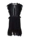 Ulla Johnson Clothing Large | US 10 "Henriette" Black Lace Trim Side Tie Mini Dress