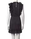 Ulla Johnson Clothing Large | US I 10 Ulla Johnson Henriette Black Lace Trim Side Tie Mini Dress