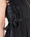 Ulla Johnson Clothing Large | US I 10 Ulla Johnson Henriette Black Lace Trim Side Tie Mini Dress