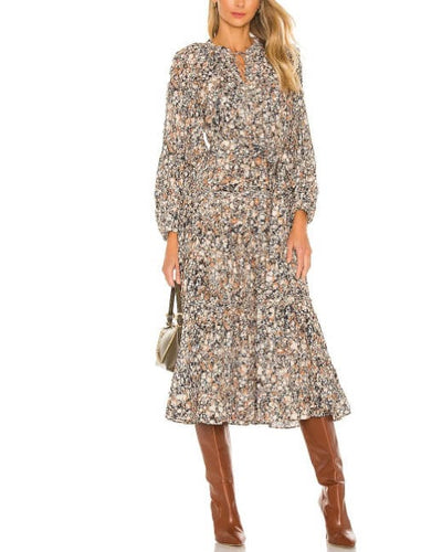 Ulla Johnson Clothing Medium | US 8 "Anzu Marbled Printed Midi Dress"