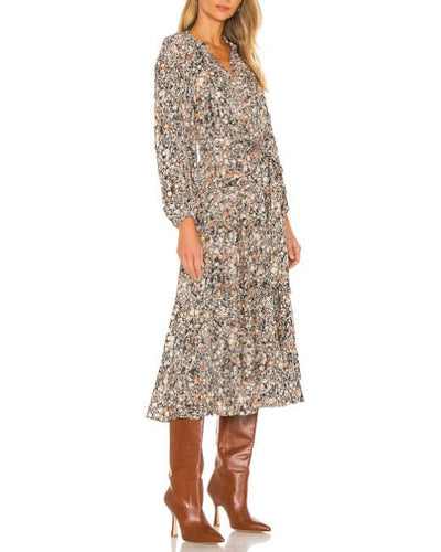 Ulla Johnson Clothing Medium | US 8 "Anzu Marbled Printed Midi Dress"