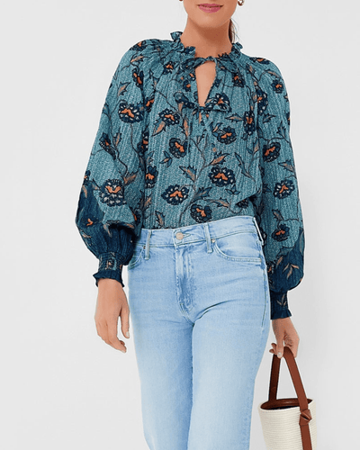 Ulla Johnson Clothing Small | SIZE 2 Cornflower Kaitlyn Blouse