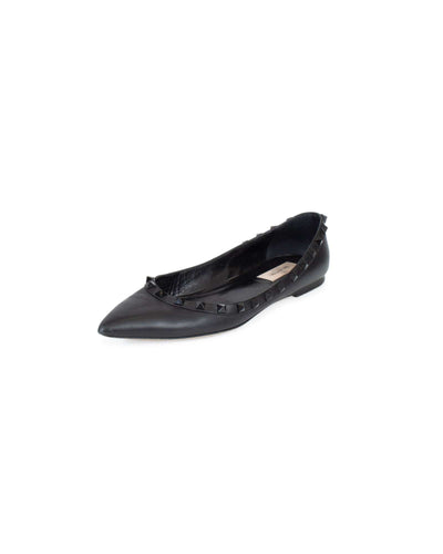 Valentino Shoes Medium | US 8.5 Rockstud Leather Ballet Flats