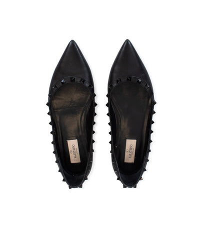 Valentino Shoes Medium | US 8.5 Rockstud Leather Ballet Flats