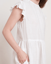 Velvet by Graham & Spencer Clothing Medium Evonne Woven Linen Dress In White