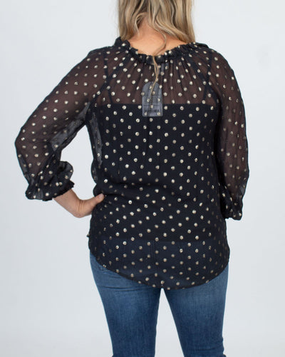 Velvet by Graham & Spencer Clothing XS Metallic Dot Blouse