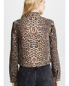 Veronica Beard Clothing Large "Cara" Cropped Leopard Print Jacket