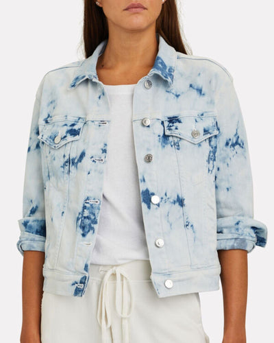 Veronica Beard Clothing Medium Kinley Tie-Dyed Denim Jacket