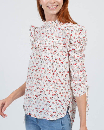 Veronica Beard Clothing Medium | US 6 Floral Silk Blouse