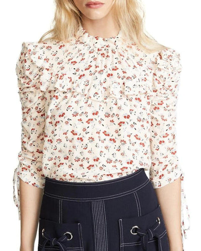 Veronica Beard Clothing Medium | US 6 Floral Silk Blouse