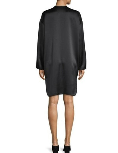 Vince Clothing Medium Black Silk Shift Dress