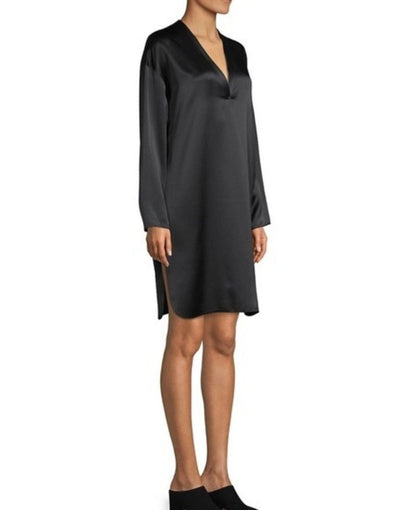 Vince Clothing Medium Black Silk Shift Dress