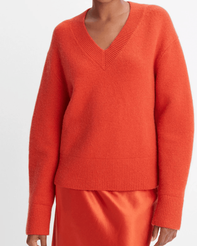 Vince Clothing Vermillion V-Neck Sweater