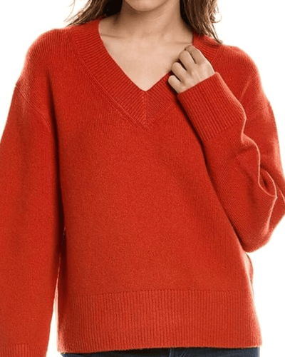 Vince Clothing Vermillion V-Neck Sweater