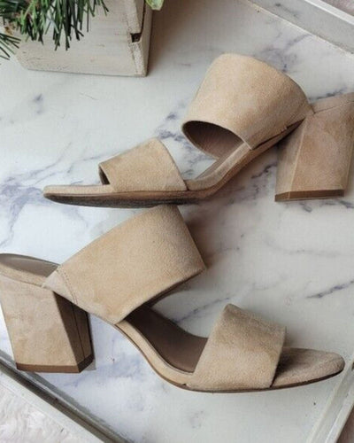 Vince Shoes Medium | 7 Suede Block Heel Sandal