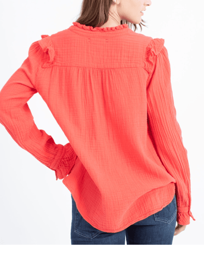 XíRENA Clothing Large Cotton Top with Ruffle Accents