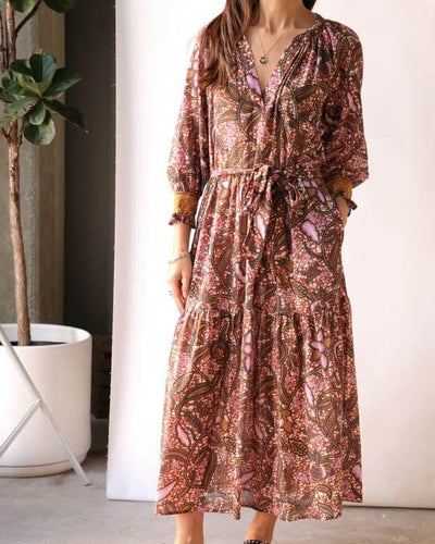 XíRENA Clothing Small "Olsen" Dress in "Earth" Print