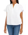 XíRENA Clothing Small White V-Neck Ruffle Sleeve Top