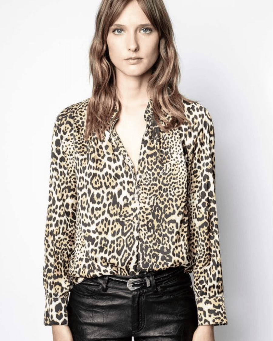 Zadig & Voltaire Clothing XS Tink Leo Satin Blouse