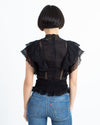 Zimmermann Clothing XS Embroidered Mesh Blouse