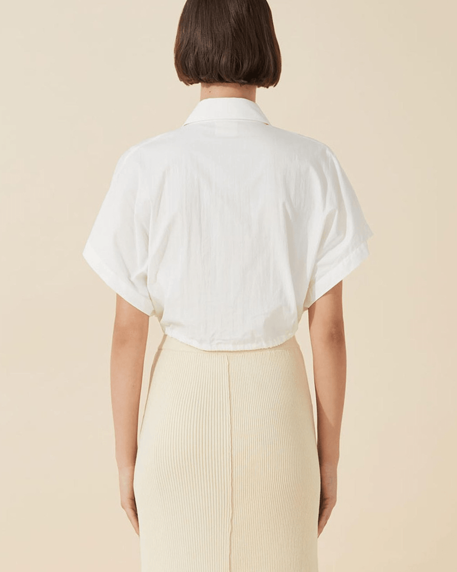 Organic Cotton Blend Cropped Shirt