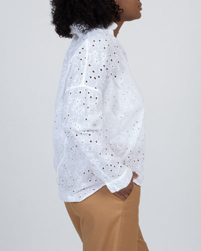 A Shirt Thing Clothing Medium "Penelope" Eyelet Blouse