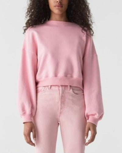 AGOLDE Clothing Small "Balloon Sleeve Cropped" Sweatshirt