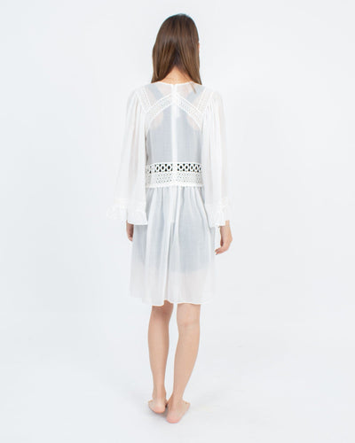 Alexander McQueen Clothing Small Sheer Eyelet Dress