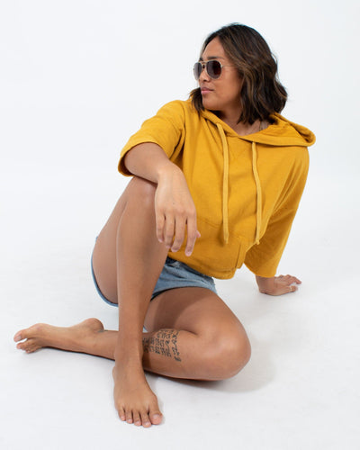 All Things Fabulous Clothing XS Mustard Yellow Hoodie