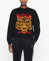 Anine Bing Clothing Medium "Chenille Tiger Patch" Sweatshirt