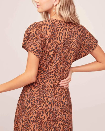 ASTR the Label Clothing Small "Beau Leopard" Maxi Dress