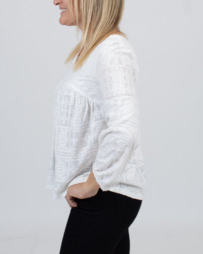 BA&SH Clothing XS | 0 White Embroidered Blouse